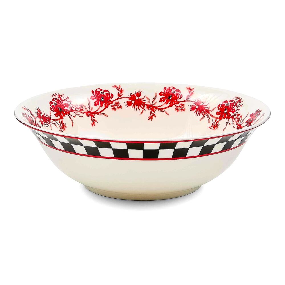 NEW MacKenzie-Childs Cardinal Toile Serving Bowl
